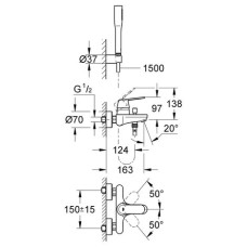 Смеситель для ванные Grohe Eurosmart cosmopolitan 32832000