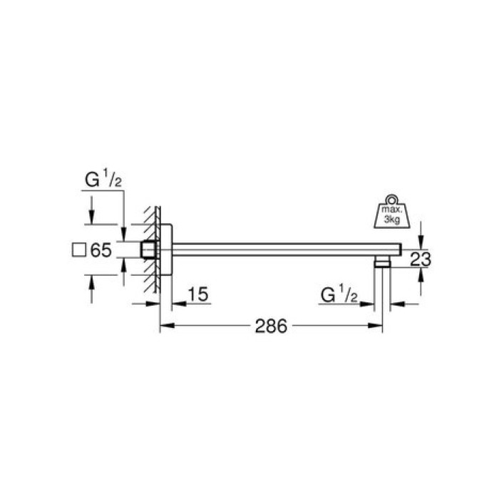 Держатель верхнего душа Grohe Rainshower (27709000) Держатель верхнего душа Grohe Rainshower (27709000)
