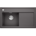 Мойка для кухни Blanco Zenar 45 S с доской из стекла чаша слева темная скала 523805