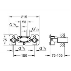 Grohe Встраиваемый механизм для настенного скрытого монтажа (26449000)