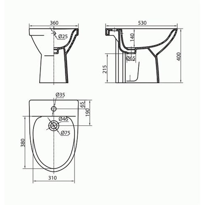 Биде Kolo Runa L85000000