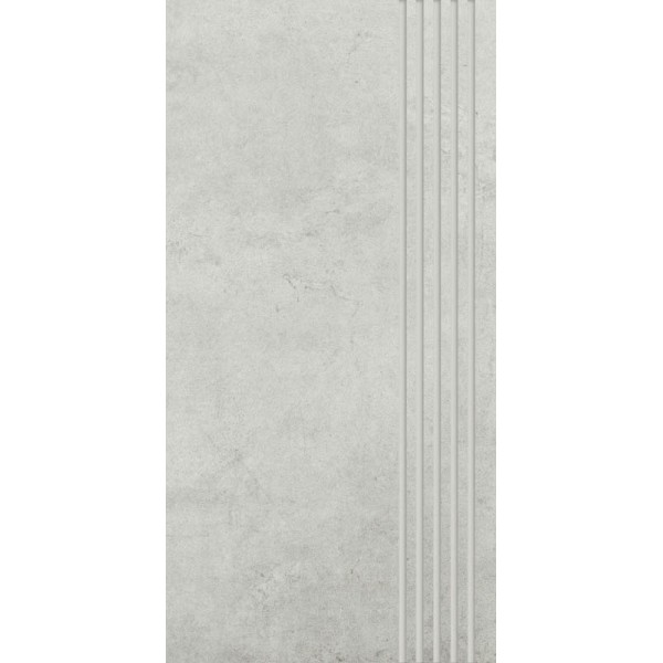 Керамогранит Paradyz SCRATCH BIANCO STOPNICA PROSTA NACINANA MAT. под камень