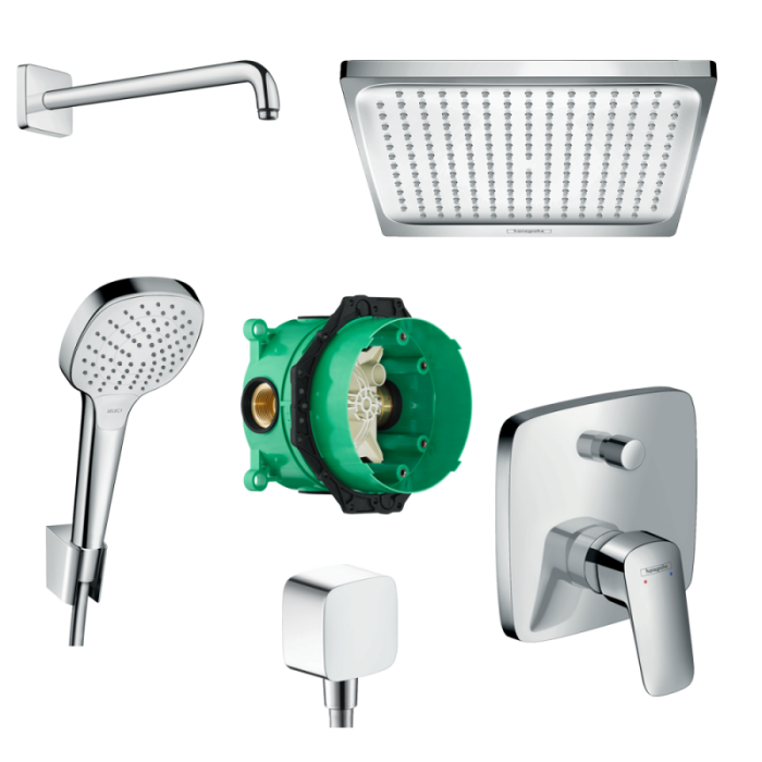 Плитка керамогранит Душевая система Hansgrohe Logis 72640000 для пола