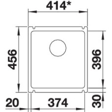 Мойка для кухни Blanco Subline 375-U Ceramic черный  523732