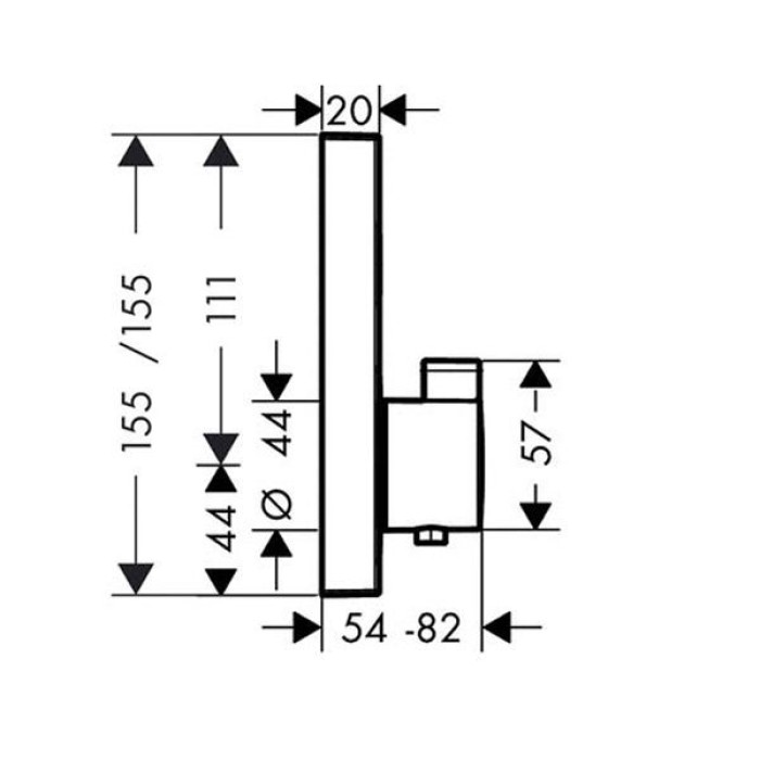 Термостат для душа Hansgrohe ShowerSelect S 15743000