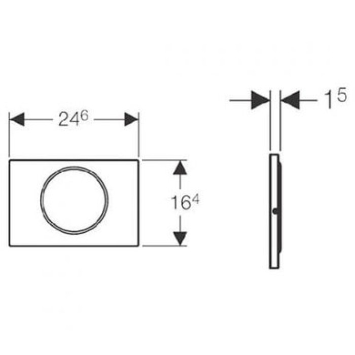 Бесконтактная клавиша смыва Geberit Sigma10, нерж.сталь 115.890.SN.5
