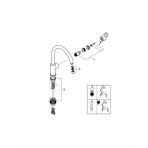 Grohe BauLoop Смеситель для кухни (31368001)