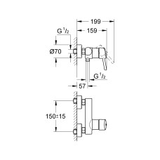 Grohe Concetto Смеситель однорычажный для душа (32210001)
