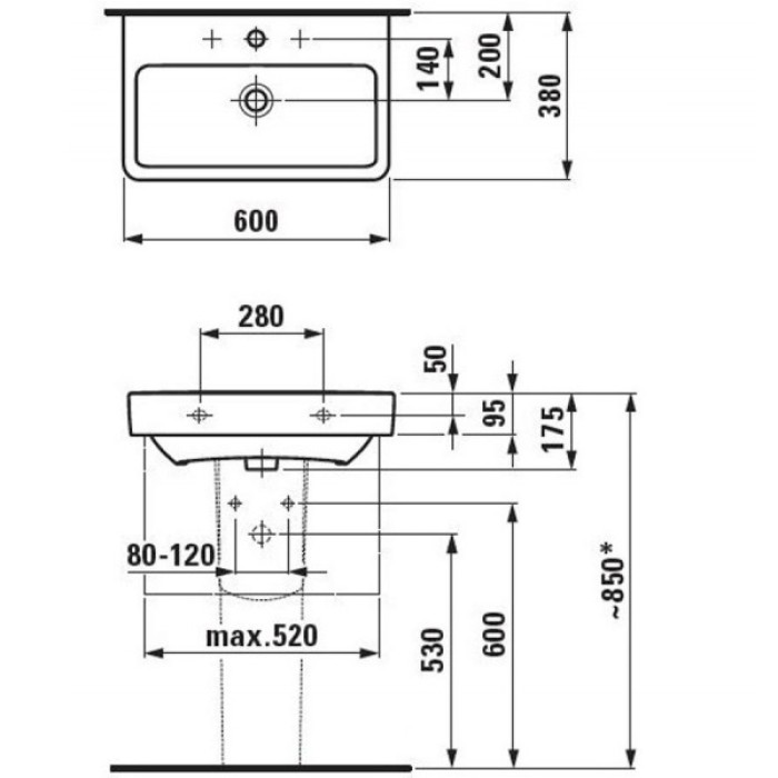 Раковина Мебельный Laufen Pro S H8189590001041