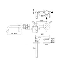 Смеситель для раковины Paffoni Light LIG103ST70