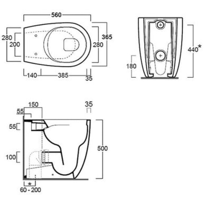 Унитаз пристенный безободковый Simas Vignoni (VI 21) Унитаз пристенный безободковый Simas Vignoni (VI 21)