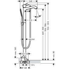 Смеситель для ванны Hansgrohe Metropol Classic 31445000