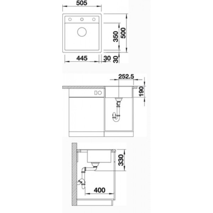 Мойка для кухни Blanco Dalago 5-F антрацит 518530