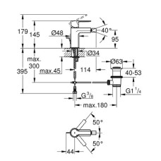 Смеситель для биде Grohe Lineare S-Size 33848DC1