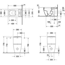 Плитка керамогранит Унитаз Duravit ME by Starck 2172090000 для пола