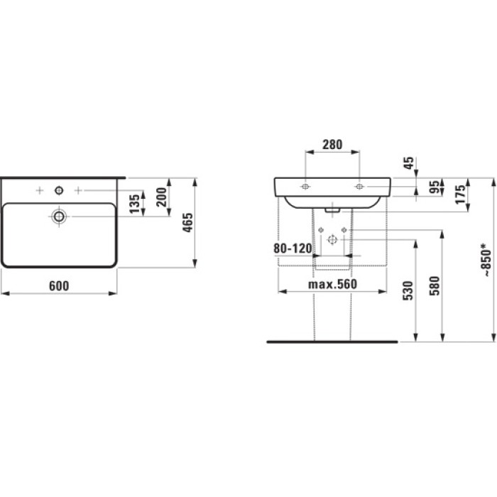 Раковина Laufen Pro S H8109630001041