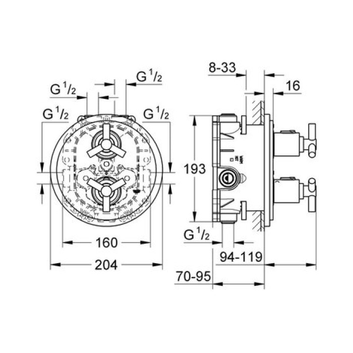Термостатический смеситель Grohe Atrio Ypsilon 19394000