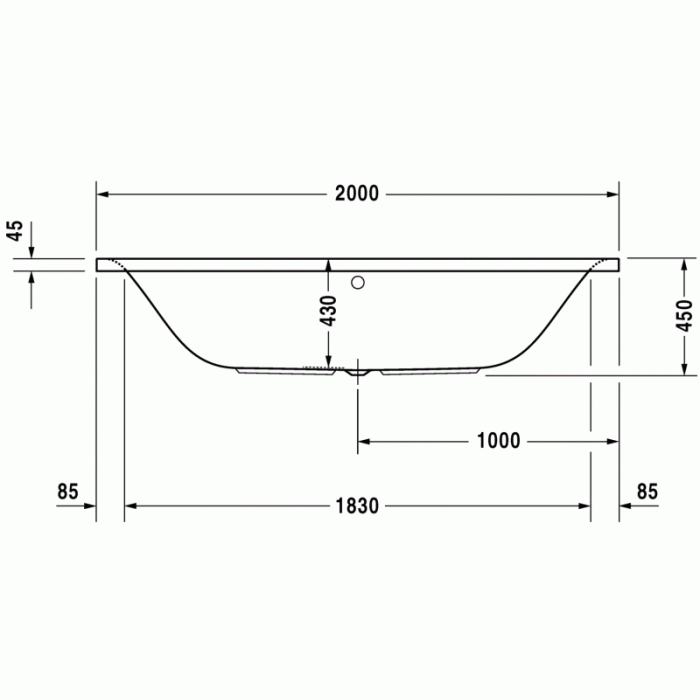 PuraVida ванна прямоугольная 200 см 700184000000000 в интернет-магазине «Estet Room»