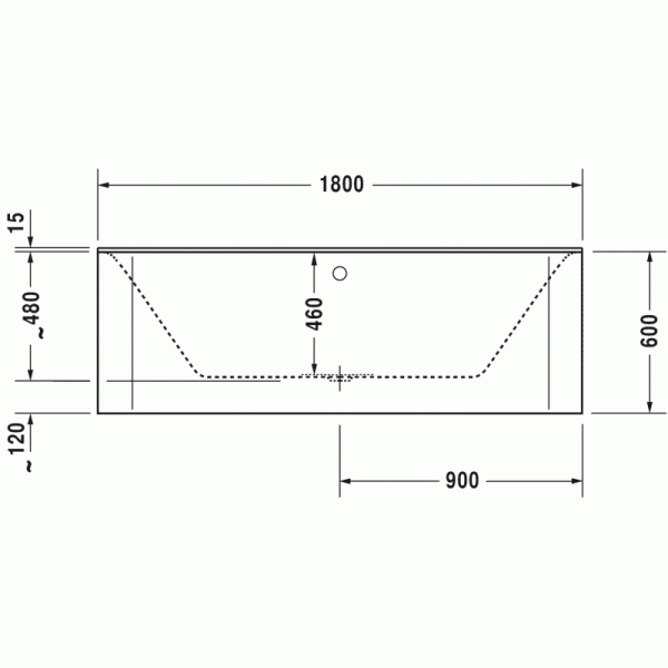 P3 Comforts ванна прямоугольная 180 см 700381000000000 в интернет-магазине «Estet Room»