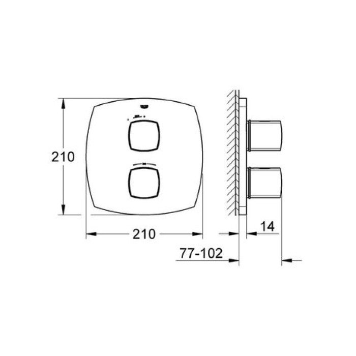 Термостатический смеситель Grohe Grandera 19934000 Термостатический смеситель Grohe Grandera 19934000