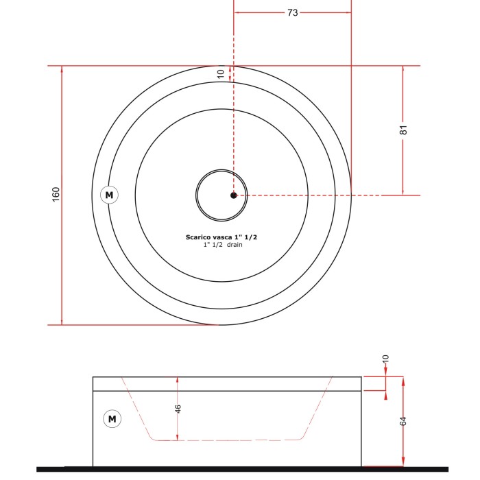 Gruppo Treesse EOS 160 Ванна в современном стиле 160xh64 см