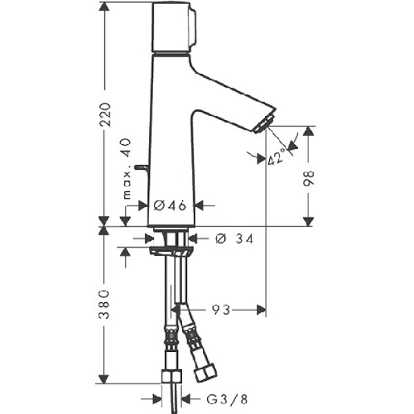 Смеситель для раковины Hansgrohe Talis Select S 100 72042000
