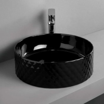 Керамическая раковина 44 см Artceram Rombo, black glossy (OSL009 03;00)