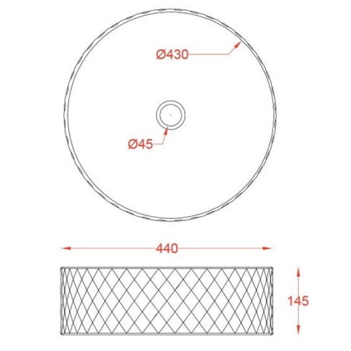 Керамическая раковина 44 см Artceram Rombo, black glossy (OSL009 03;00)
