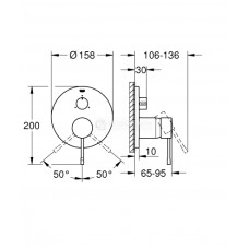Grohe Essence Смеситель однорычажный на 3 выхода (24092001)