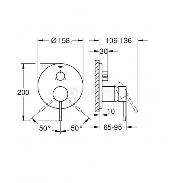 Grohe Essence Смеситель однорычажный на 3 выхода (24092001)