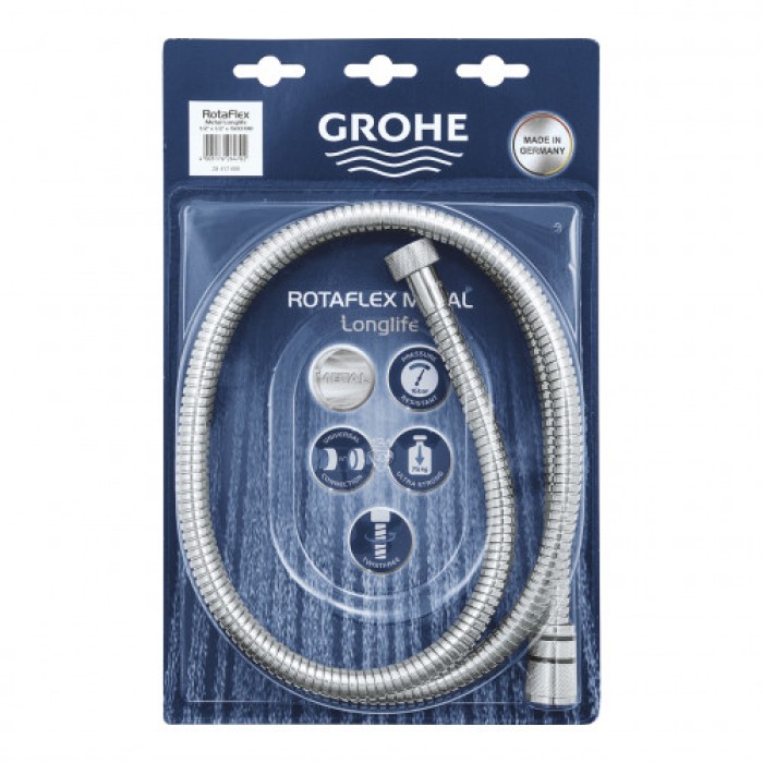 Плитка керамогранит Grohe Rotaflex Душевой шланг 150 см металл (28417000) для пола