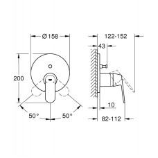 Grohe Eurosmart Cosmopolitan Смеситель однорычажный на 2 выхода (24045000)