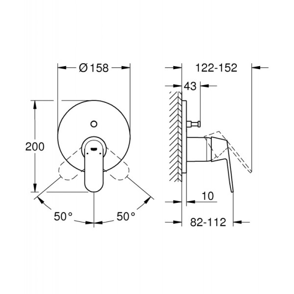 Grohe Eurosmart Cosmopolitan Смеситель однорычажный на 2 выхода (24045000)