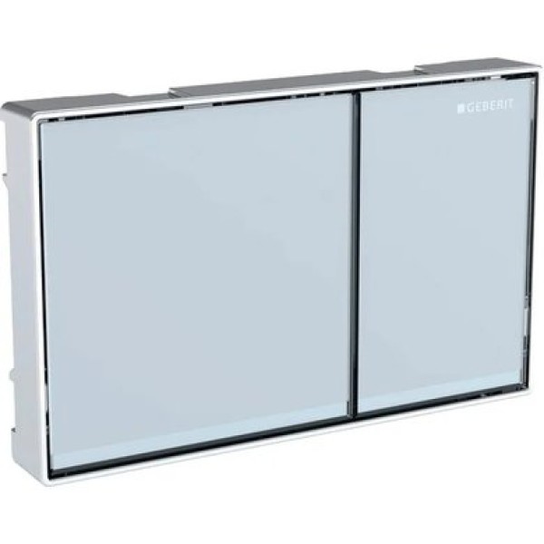 Клавиша смыва Geberit Omega60, металл/стекло белое 115.081.SI.1