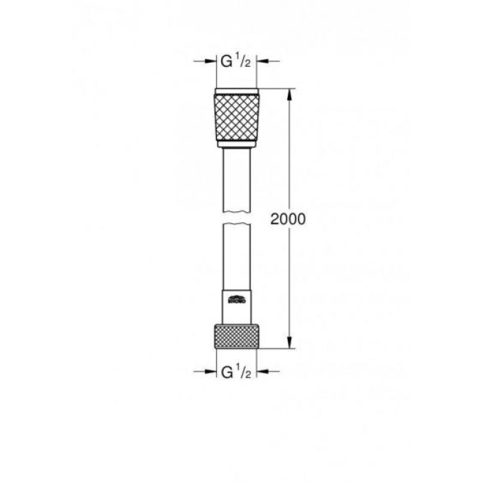 Плитка керамогранит Grohe Rotaflex Душевой шланг 200 см (28413001) для пола