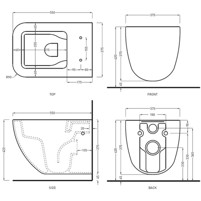 Унитаз подвесной безободковый Cielo Shui Comfort