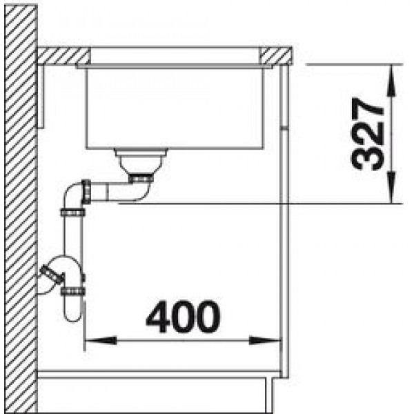 Мойка для кухни Blanco Subline 320-U черный  525983