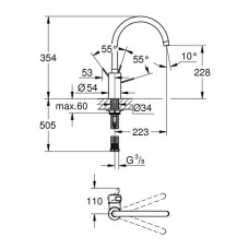Смеситель для кухни Grohe Eurosmart cosmopolitan 3284300Е