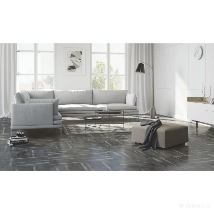 Керамогранит Cersanit Moris GRAPHITE 9×420×420 под камень