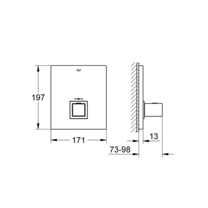 Термостатический смеситель Grohe Grohtherm Cube 19961000 Термостатический смеситель Grohe Grohtherm Cube 19961000