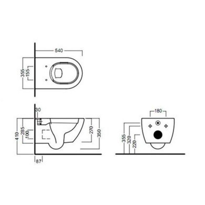 Подвесной унитаз безободковый Hatria Fusion (Y1CC01) Подвесной унитаз безободковый Hatria Fusion (Y1CC01)