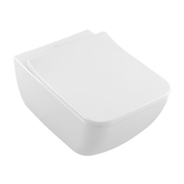 Унитаз подвесной Villeroy & Boch VENTICELLO Direct Flush (4611RL01) с сиденьем SlimSeat Line с QuickRelease и SoftClosing