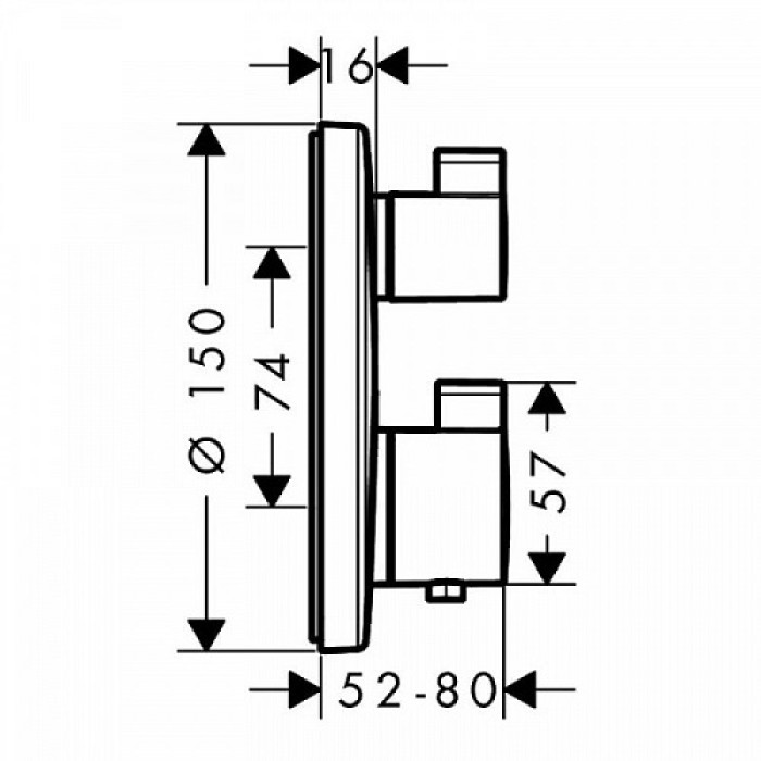 Термостат для душа Hansgrohe Ecostat S 15757000