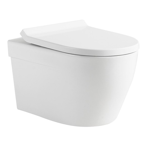 Крышка для унитаза DEVIT LAGUNA 3020110/3010110 дюропласт, белая, soft-close, quickfix 3013110
