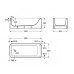 Ванна акриловая 180*80см ROCA ELEMENT A24T439000 с ножками и сифоном