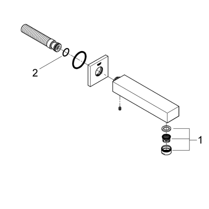 Grohe Eurocube Излив для ванны 170 мм (13303000) Grohe Eurocube Излив для ванны 170 мм (13303000)