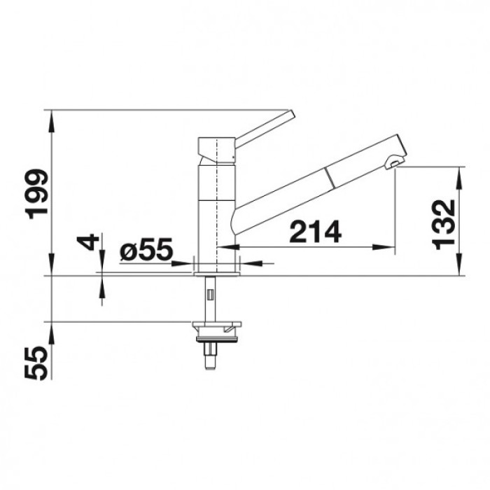 Смеситель кухонный Blanco KANO-S серый беж/хром 525042