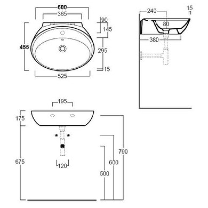Керамическая раковина 60 см Simas Bohemien, bianco glossy BO 11