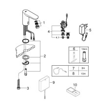 Grohe Euroeco Cosmopolitan E Смеситель сенсорный для раковины без смешивания (36269000)