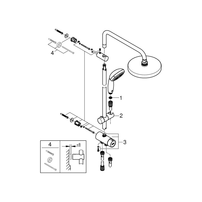 Grohe Eurosmart набор для ванны 3 в 1 (123246R) Grohe Eurosmart набор для ванны 3 в 1 (123246R)
